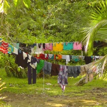 Even if you live on the beach, one must have laundry on the line.