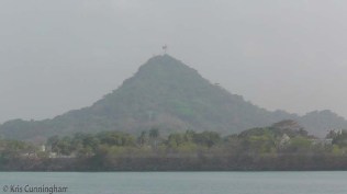 Ancon Hill in the distance, with the huge flag on the top.