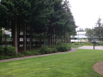 We walked around her campus a bit which is also very attractive with lots of trees and green space.