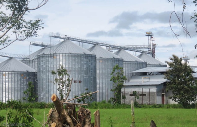 A grain silo in the country