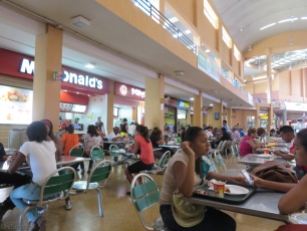 You will find lots of familiar fast food in the food court.
