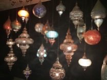 Beautiful Indian lamps in the lobby