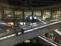 Yay! Paris! It's a very cool airport. We used these people movers that go up and down, not the usual but also not excalators